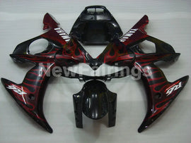 Black and Red Flame - YZF-R6 03-04 Fairing Kit Vehicles & Parts > Vehicle Parts & Accessories > Motor Vehicle Parts >