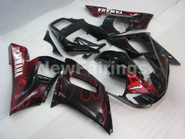 Black and Red Flame - YZF-R6 98-02 Fairing Kit Vehicles & Parts > Vehicle Parts & Accessories > Motor Vehicle Parts >