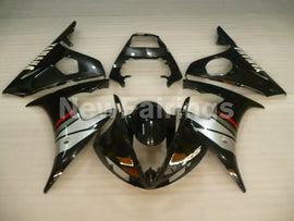 Black and Silver Factory Style - YZF-R6 03-04 Fairing Kit Vehicles & Parts > Vehicle Parts & Accessories > Motor
