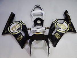 Schwarz-Weiß Lucky Strike - NINJA ZX-6R 03-04 Verkleidungskit
