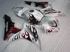 White and Wine Red Flame - CBR600RR 07-08 Fairing Kit -