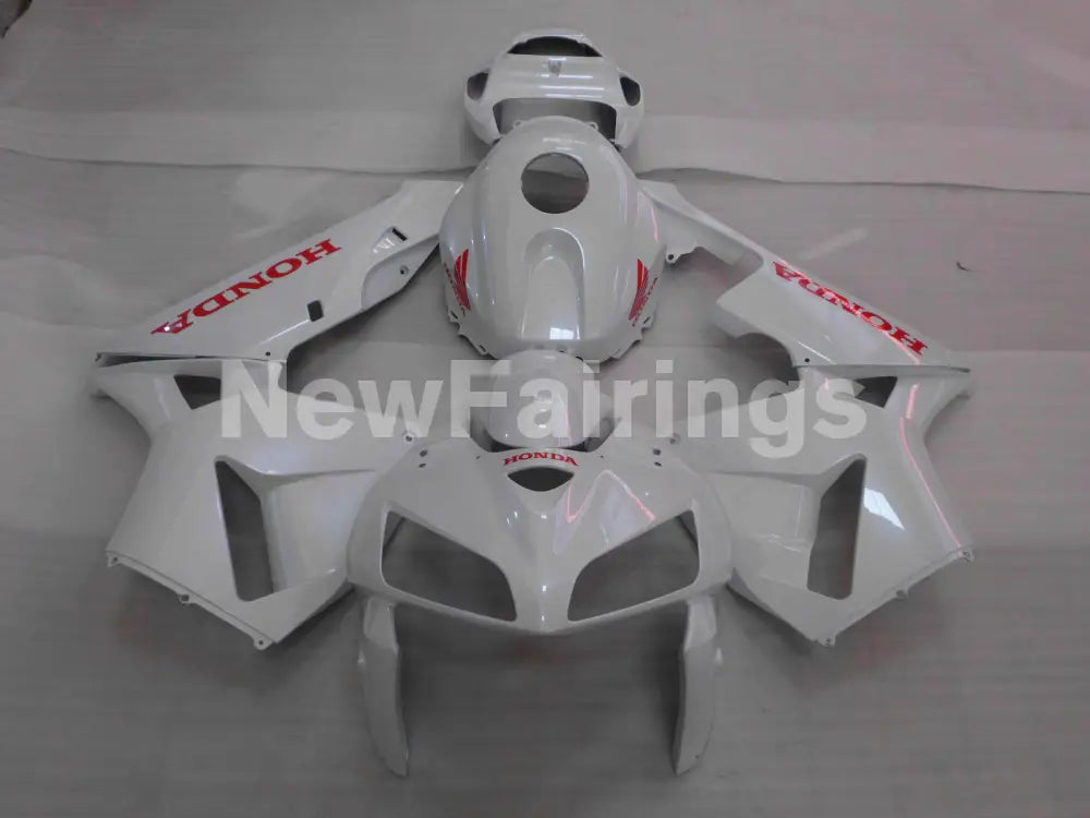 All Pearl White with red decals Factory Style - CBR600RR