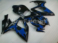 Laden Sie das Bild in den Galerie-Viewer, Black and Blue Flame - GSX-R600 06-07 Fairing Kit -