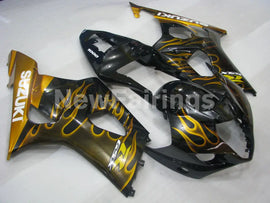 Black and Golden Flame - GSX-R1000 03-04 Fairing Kit
