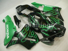 Laden Sie das Bild in den Galerie-Viewer, Black and Green Flame - CBR600RR 03-04 Fairing Kit -