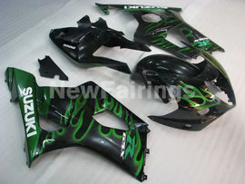 Black and Green Flame - GSX-R1000 03-04 Fairing Kit