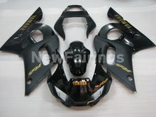 Laden Sie das Bild in den Galerie-Viewer, Black and Matte Black with Gold Decals Factory Style - YZF-R6 98-02 Fairing Kit Vehicles &amp; Parts &gt; Vehicle Parts &amp;