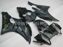 Laden Sie das Bild in den Galerie-Viewer, Black and Matte Black with Gold Stickers Factory Style - YZF-R6 06-07 Fairing Kit Vehicles &amp; Parts &gt; Vehicle Parts &amp;