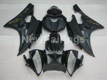 Laden Sie das Bild in den Galerie-Viewer, Black and Matte Black with Gold Stickers Factory Style - YZF-R6 06-07 Fairing Kit Vehicles &amp; Parts &gt; Vehicle Parts &amp;