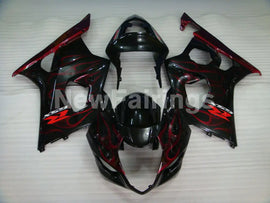 Black and Red Flame - GSX-R1000 03-04 Fairing Kit