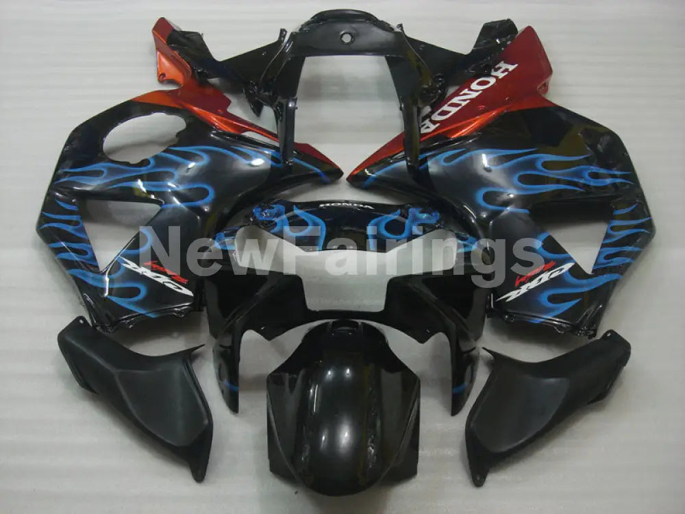 Black and Blue Flame - CBR 954 RR 02-03 Fairing Kit