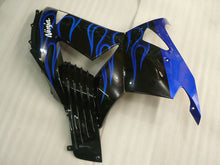 Laden Sie das Bild in den Galerie-Viewer, Black and Blue Flame - NINJA ZX-14R 06-11 Fairing Kit