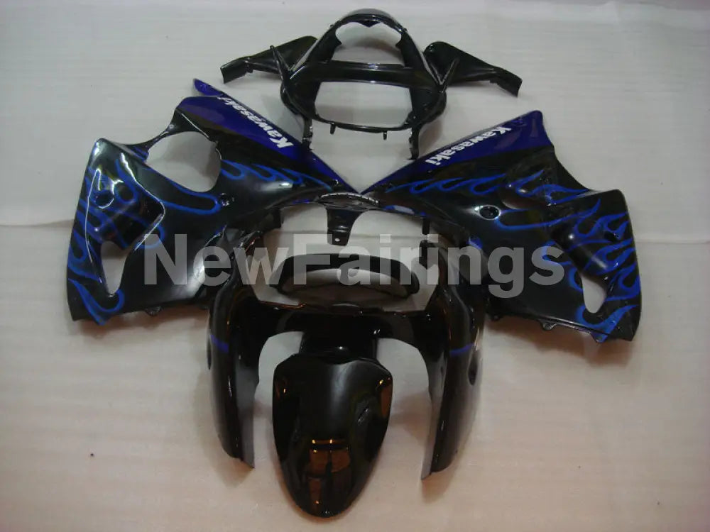 Black and Blue Flame NINJA ZX 6R 00 02 Fairing Kit Vehicles