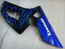 Laden Sie das Bild in den Galerie-Viewer, Black and Blue Flame - NINJA ZX-6R 03-04 Fairing Kit
