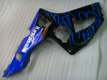 Laden Sie das Bild in den Galerie-Viewer, Black and Blue Flame - NINJA ZX-6R 03-04 Fairing Kit