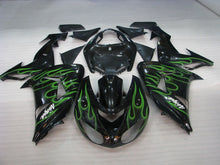 Bild in der Galerieansicht laden, Black and Green Flame - NINJA ZX-10R 06-07 Fairing Kit