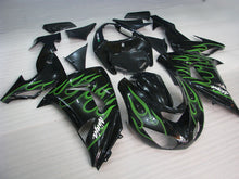 Bild in der Galerieansicht laden, Black and Green Flame - NINJA ZX-10R 06-07 Fairing Kit