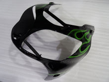 Laden Sie das Bild in den Galerie-Viewer, Black and Green Flame - NINJA ZX-12R 00-01 Fairing Kit