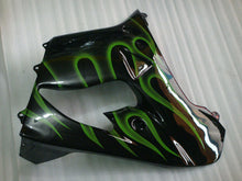 Laden Sie das Bild in den Galerie-Viewer, Black with Green Flame - NINJA ZX-9R 00-01 Fairing Kit