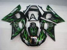 Laden Sie das Bild in den Galerie-Viewer, Black and Green Flame - YZF-R6 98-02 Fairing Kit Vehicles &amp; Parts > Vehicle Parts &amp; Accessories > Motor Vehicle Parts >