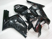Laden Sie das Bild in den Galerie-Viewer, Black and Grey Flame - NINJA ZX-6R 03-04 Fairing Kit