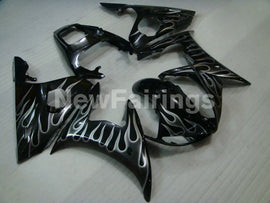 Black and Grey Flame - YZF-R6 03-04 Fairing Kit Vehicles & Parts > Vehicle Parts & Accessories > Motor Vehicle Parts >