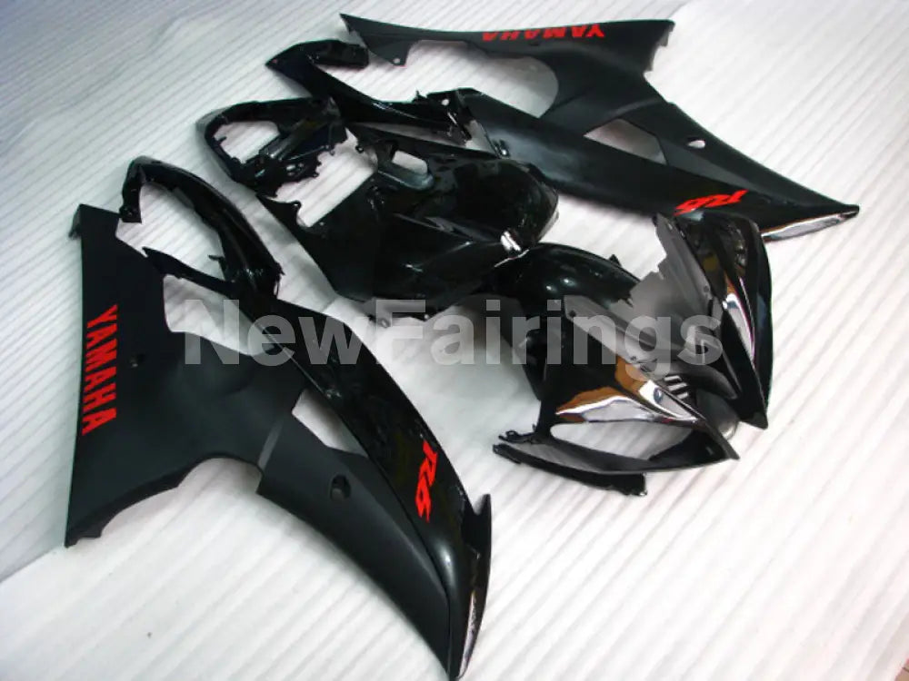 Black and Matte Black Factory Style - YZF-R6 08-16 Fairing Kit Vehicles & Parts > Vehicle Parts & Accessories > Motor
