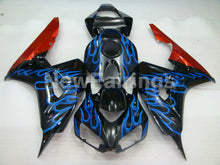 Laden Sie das Bild in den Galerie-Viewer, Black Orange and Blue Flame - CBR1000RR 06-07 Fairing Kit -