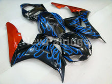 Laden Sie das Bild in den Galerie-Viewer, Black Orange and Blue Flame - CBR1000RR 06-07 Fairing Kit -