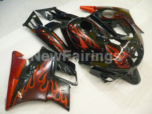 Laden Sie das Bild in den Galerie-Viewer, Black and Orange Flame - CBR600 F2 91-94 Fairing Kit -