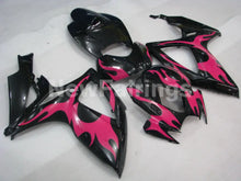 Laden Sie das Bild in den Galerie-Viewer, Black and Pink Flame - GSX-R600 06-07 Fairing Kit -