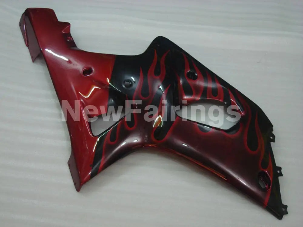 Black and Red Flame - GSX-R1000 00-02 Fairing Kit