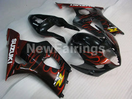 Black Red Flame - GSX-R1000 03-04 Fairing Kit