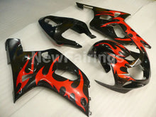 Laden Sie das Bild in den Galerie-Viewer, Black and Red Flame - GSX-R600 01-03 Fairing Kit