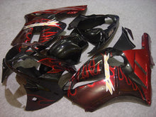 Laden Sie das Bild in den Galerie-Viewer, Black and Red Flame - NINJA ZX-12R 02-04 Fairing Kit