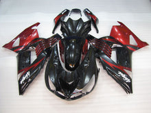 Laden Sie das Bild in den Galerie-Viewer, Black and Red Flame - NINJA ZX-14R 06-11 Fairing Kit