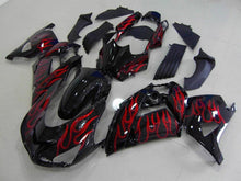 Laden Sie das Bild in den Galerie-Viewer, Black and Red Flame - NINJA ZX-14R 06-11 Fairing Kit