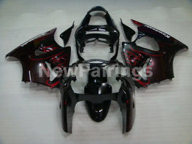 Black and Red Flame NINJA ZX 6R 00 02 Fairing Kit Vehicles