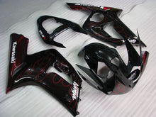 Laden Sie das Bild in den Galerie-Viewer, Black and Red Flame - NINJA ZX-6R 03-04 Fairing Kit