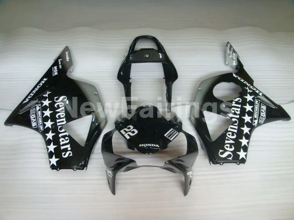Black and Silver SevenStars - CBR 954 RR 02-03 Fairing Kit