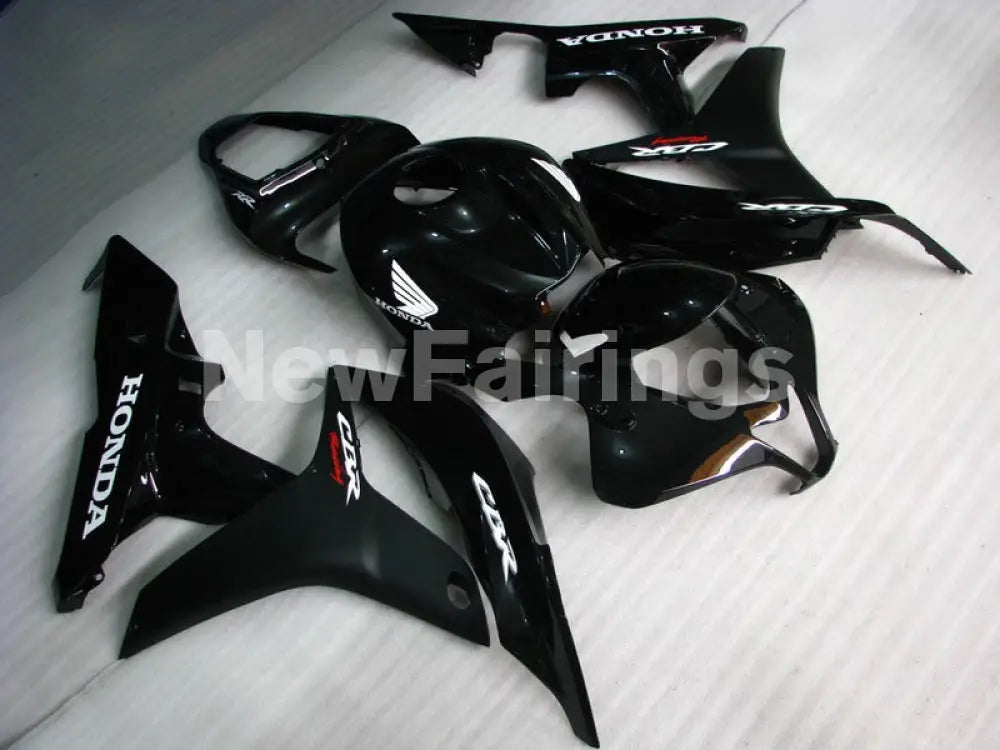 Black with white decals Factory Style - CBR600RR 07-08 Fairing Kit