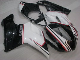 Black and White Factory Style - Ducati 848/1098/1198 07-11 Fairing Kit (Single Passenger Seat)