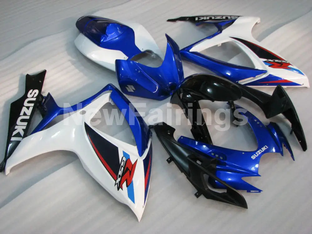 Blue and White Black Factory Style - GSX-R600 06-07 Fairing Kit