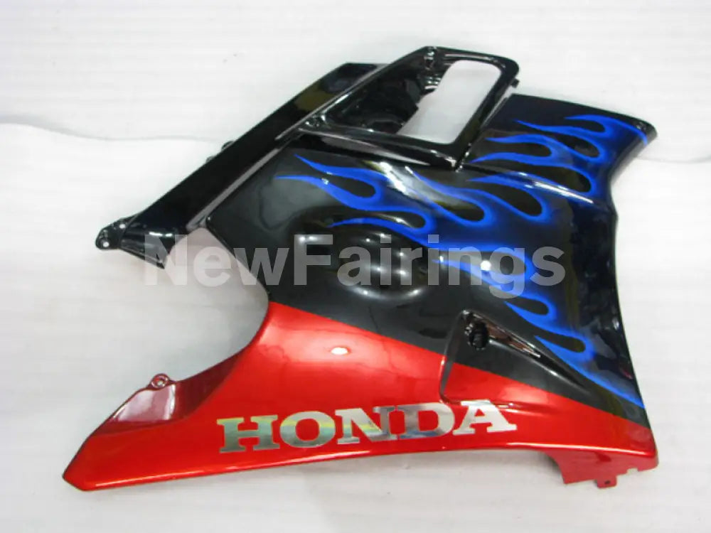 Blue and Black Red Flame - CBR600 F2 91-94 Fairing Kit
