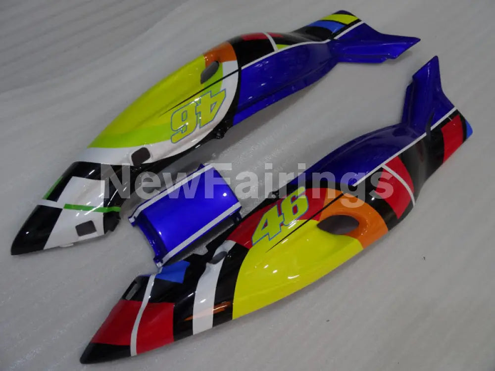 Blue and Black Yellow Monster - YZF600R Thundercat 96-07 Fairing Kit Vehicles & Parts > Vehicle Parts & Accessories >