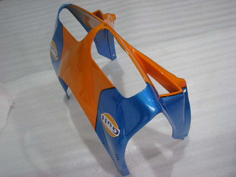 Blue and Orange Gulf - Ducati 748/916/996/998 96-02 Fairing Kit (Single Passenger Seat)