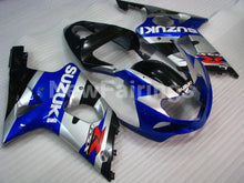 Bild in der Galerieansicht laden, Blue and Silver Black Factory Style - GSX-R1000 00-02 Fairing Kit