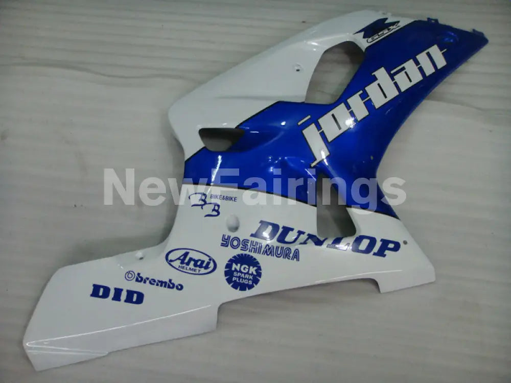 Blue and White Jordan - GSX-R600 01-03 Fairing Kit