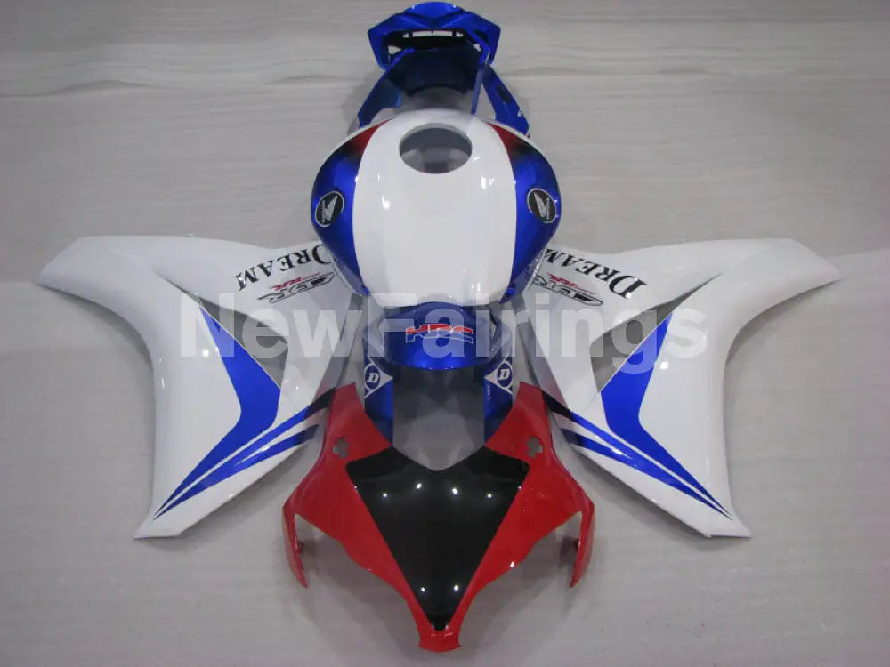 Blue and White Red Factory Style - CBR1000RR 08-11 Fairing Kit