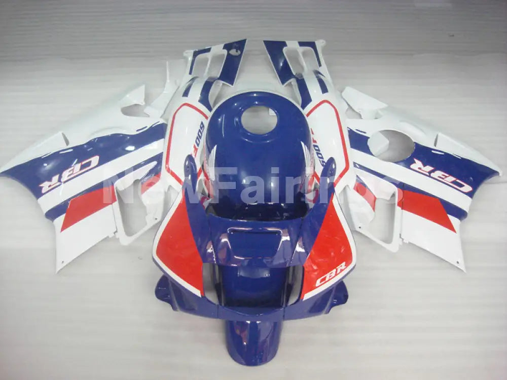Blue and White Red Factory Style - CBR600 F2 91-94 Fairing Kit